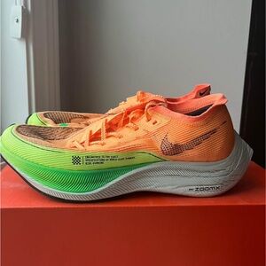 Nike ZoomX Vaporfly Next2% Women's Running Shoes - Orange and Green